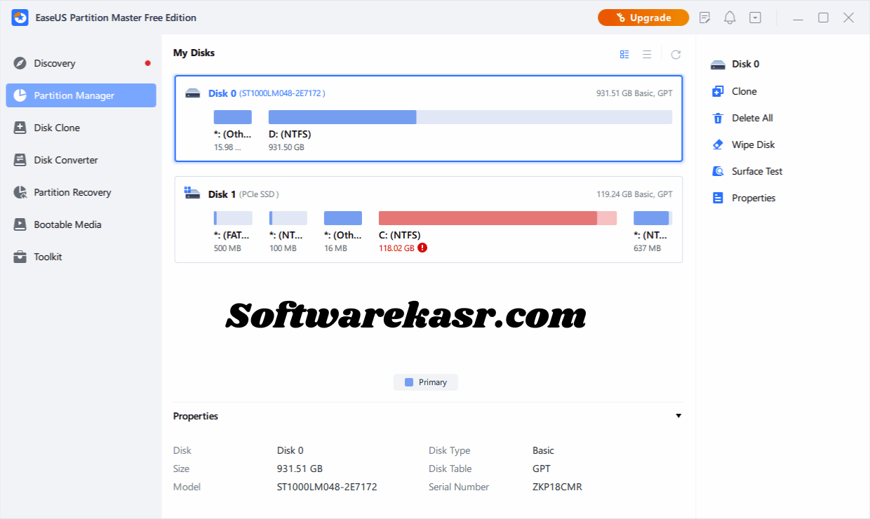 EASEUS Partition Master